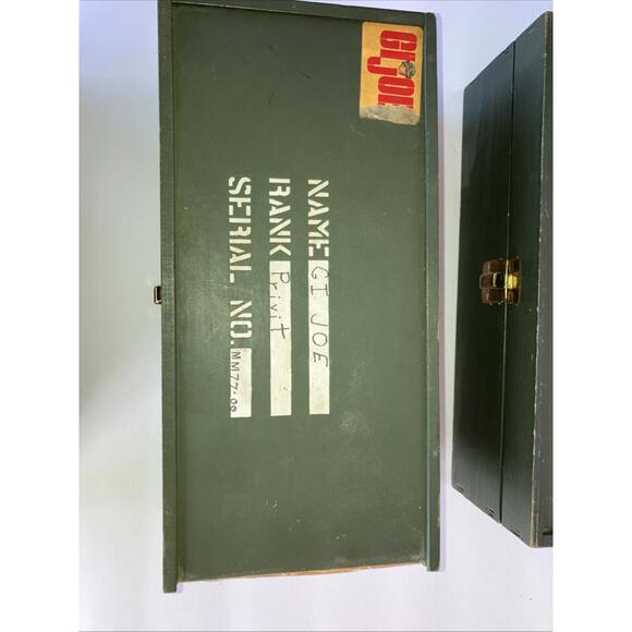 Lot Of 2 1964 GI Joe Vintage Hasbro 12” Green Military Footlocker  “LOOK” - Picture 4 of 9